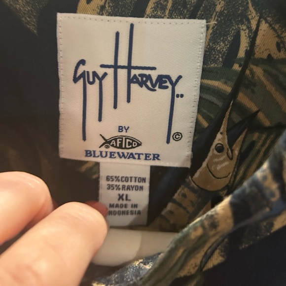 Guy Harvey Navy Marlin Shirt - Picture 2 of 3